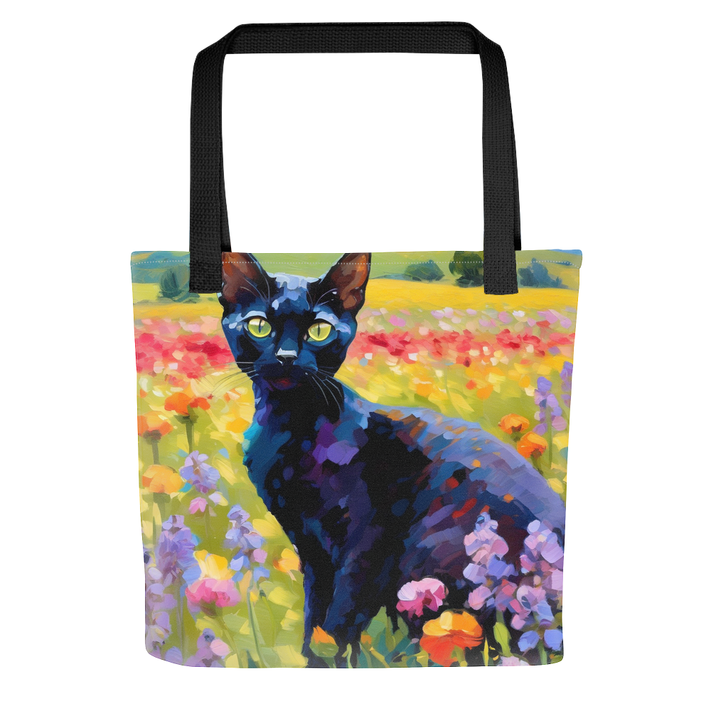 PugMug Custom Black Devon Rex Cat Tote