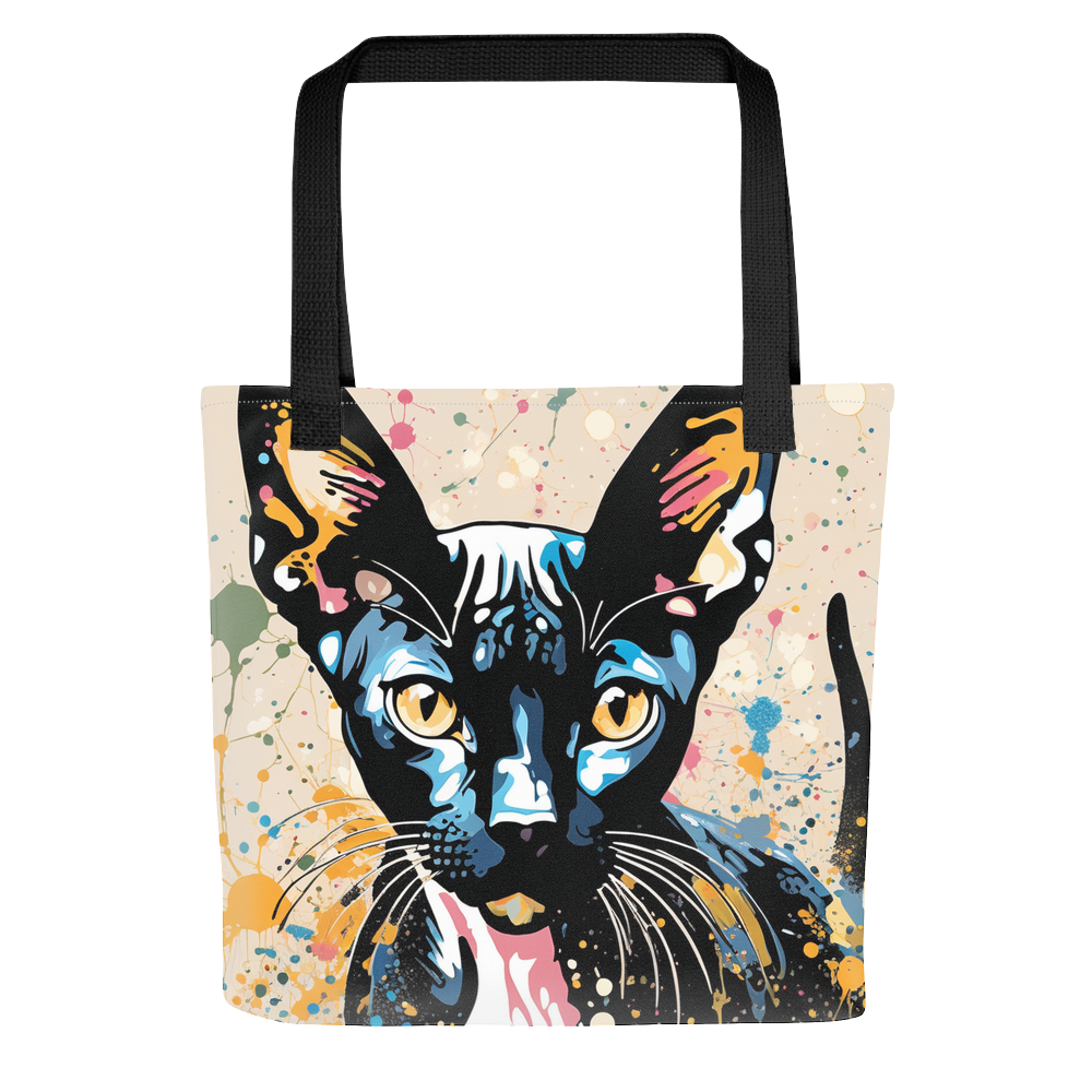 PugMug Custom Black Sphynx Cat Tote