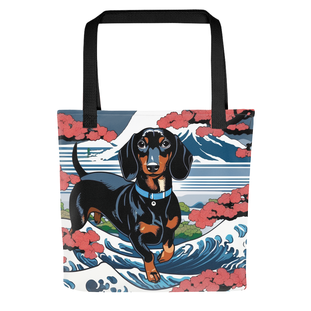 PugMug Custom Black Dachshund Tote