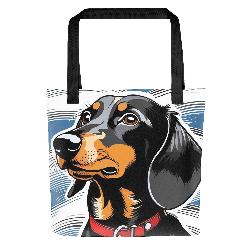 PugMug Custom Black Dachshund Tote