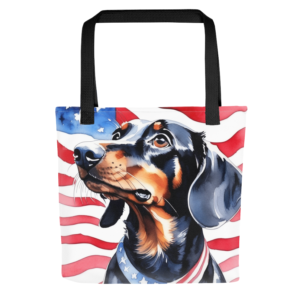 PugMug Custom Black Dachshund Tote