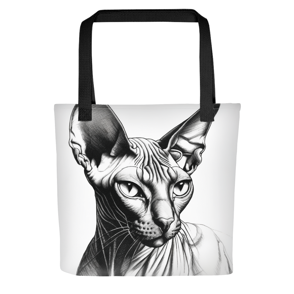 PugMug Custom Black Sphynx Cat Tote