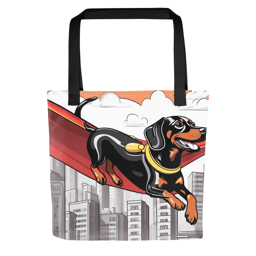 PugMug Custom Black Dachshund Tote