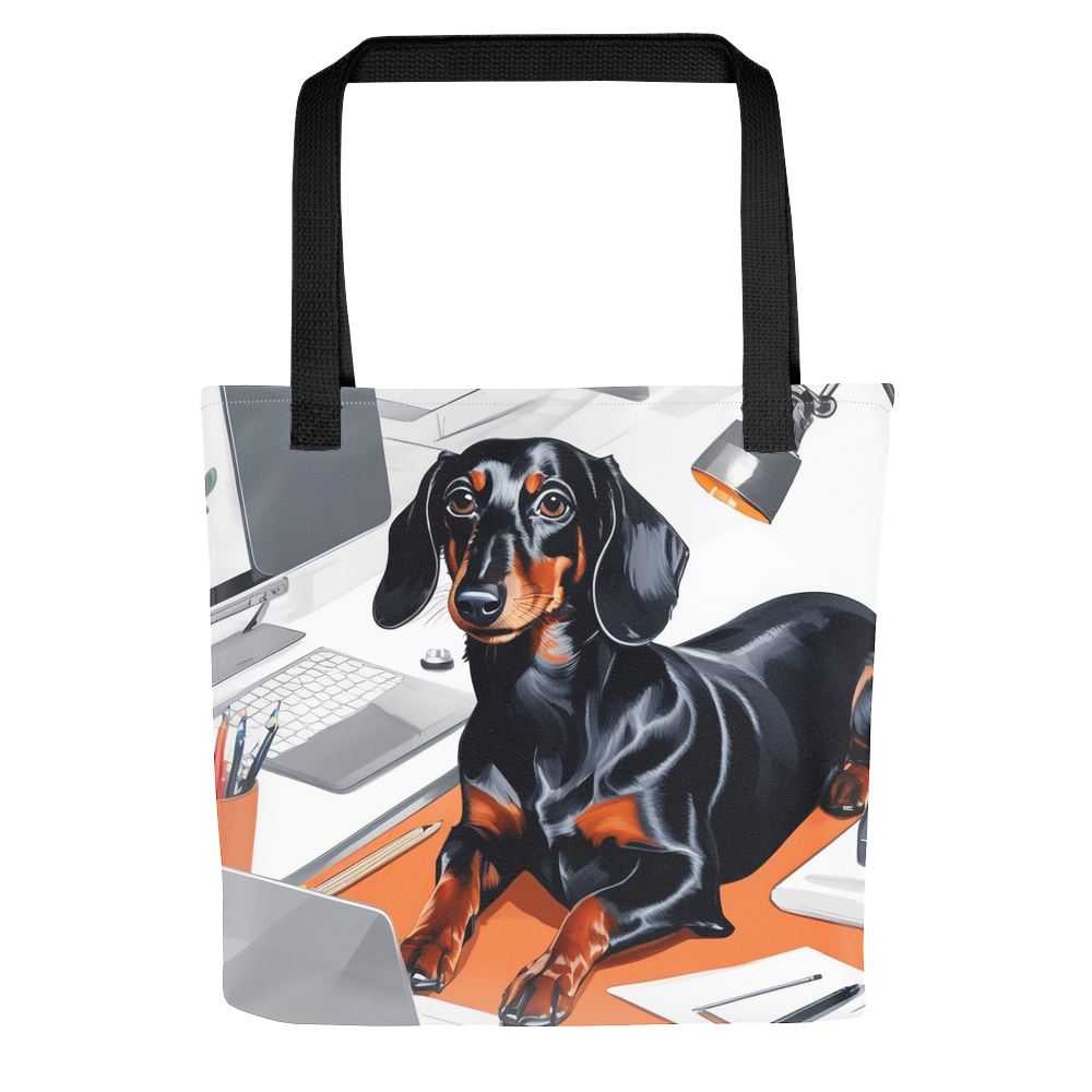PugMug Custom Black Dachshund Tote