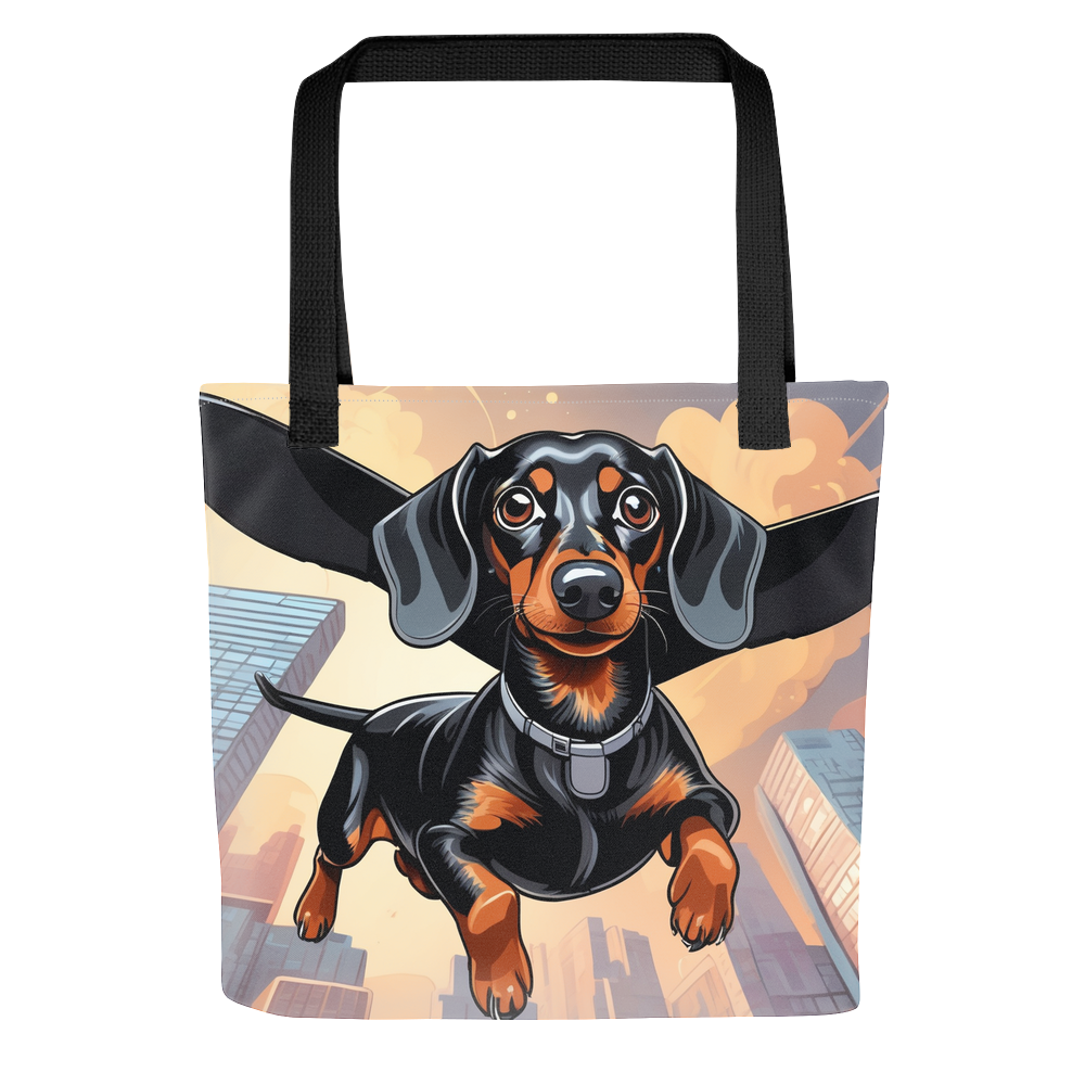PugMug Custom Black Dachshund Tote
