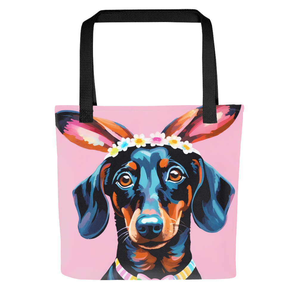 PugMug Custom Black Dachshund Tote