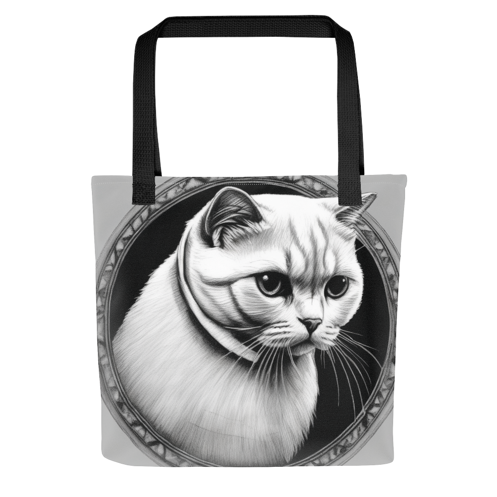 PugMug Custom White Scottish Fold Cat Tote