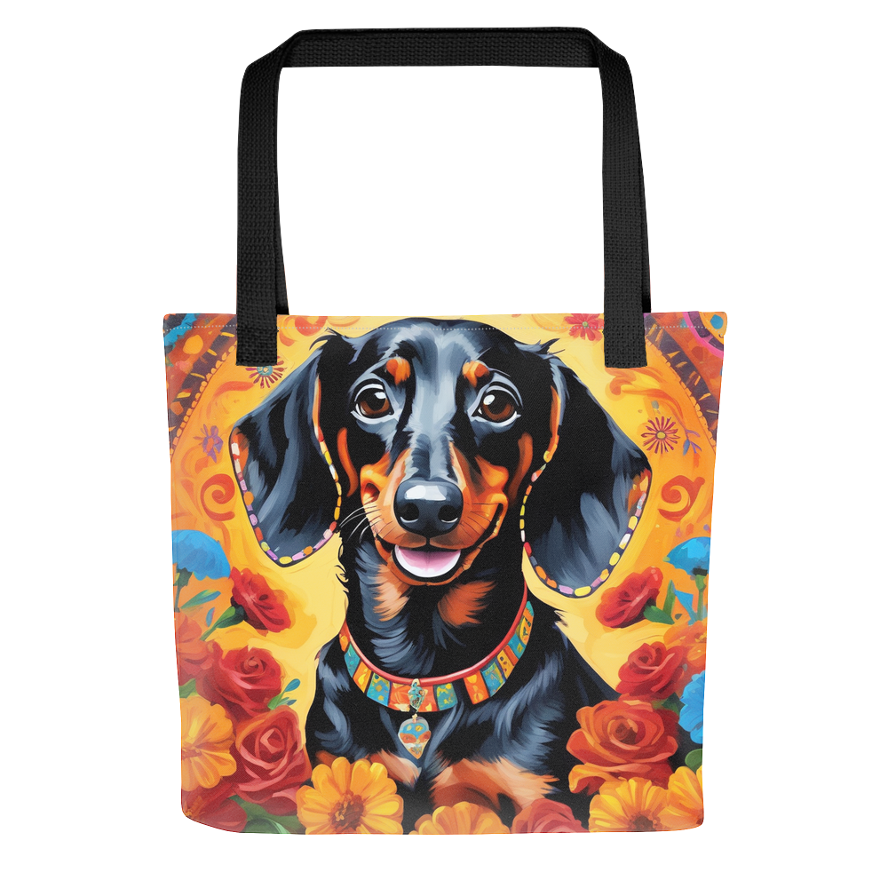 PugMug Custom Black Dachshund Tote