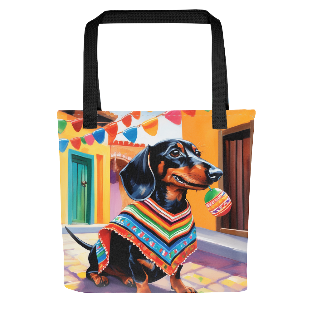 PugMug Custom Black Dachshund Tote