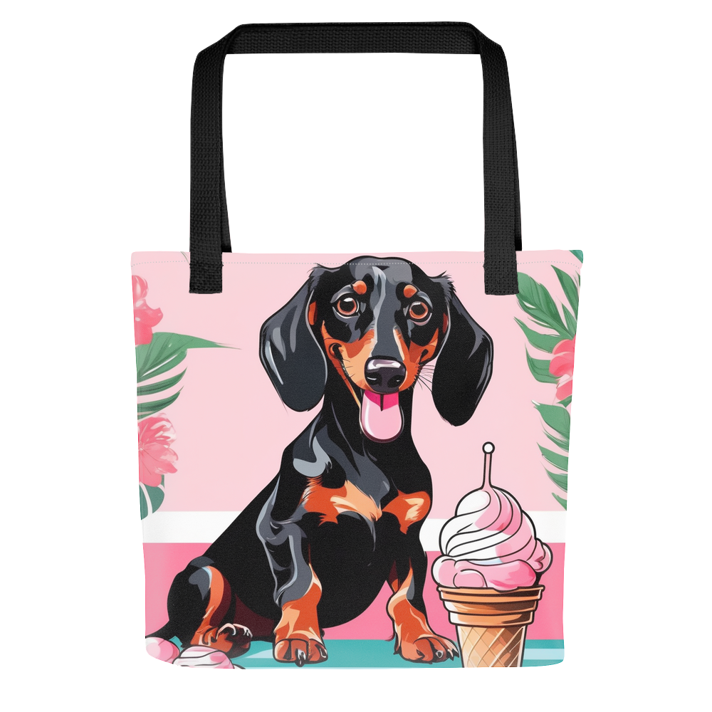 PugMug Custom Black Dachshund Tote