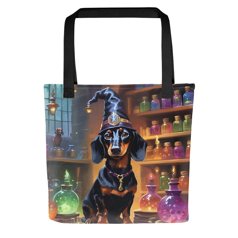 PugMug Custom Black Dachshund Tote