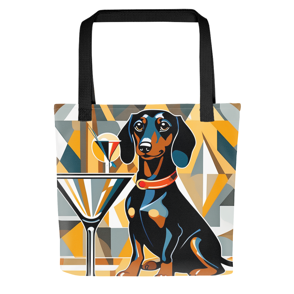 PugMug Custom Black Dachshund Tote