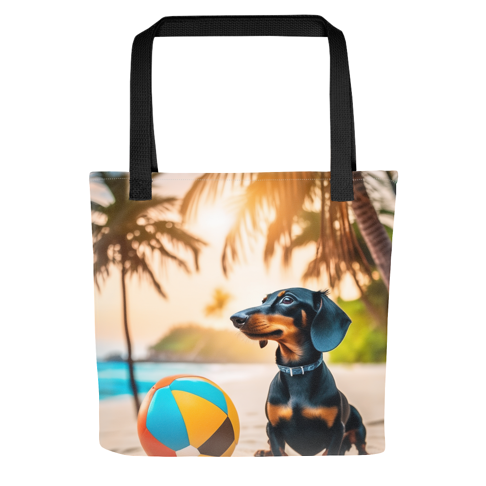 PugMug Custom Black Dachshund Tote