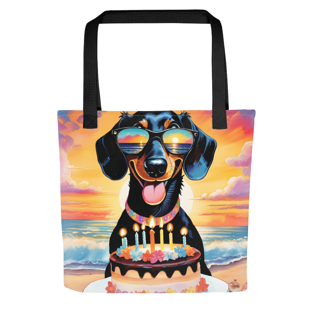 PugMug Custom Black Dachshund Tote