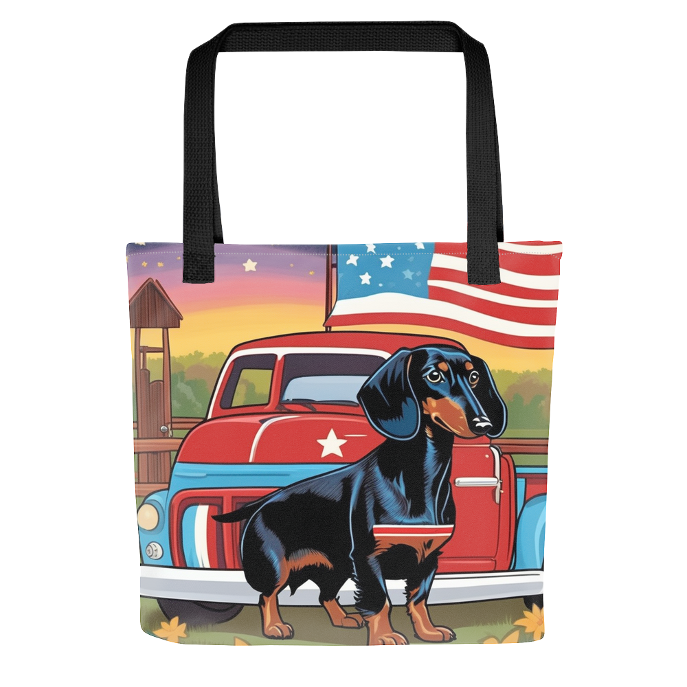 PugMug Custom Black Dachshund Tote