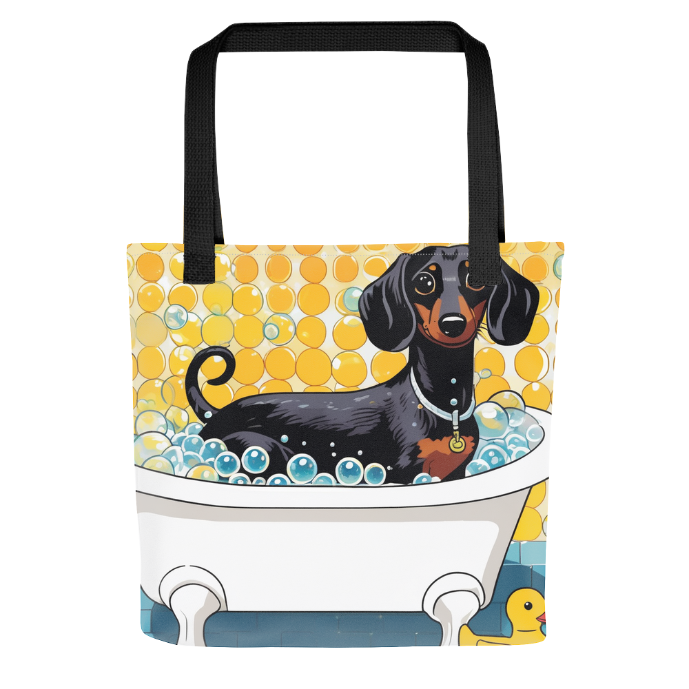 PugMug Custom Black Dachshund Tote
