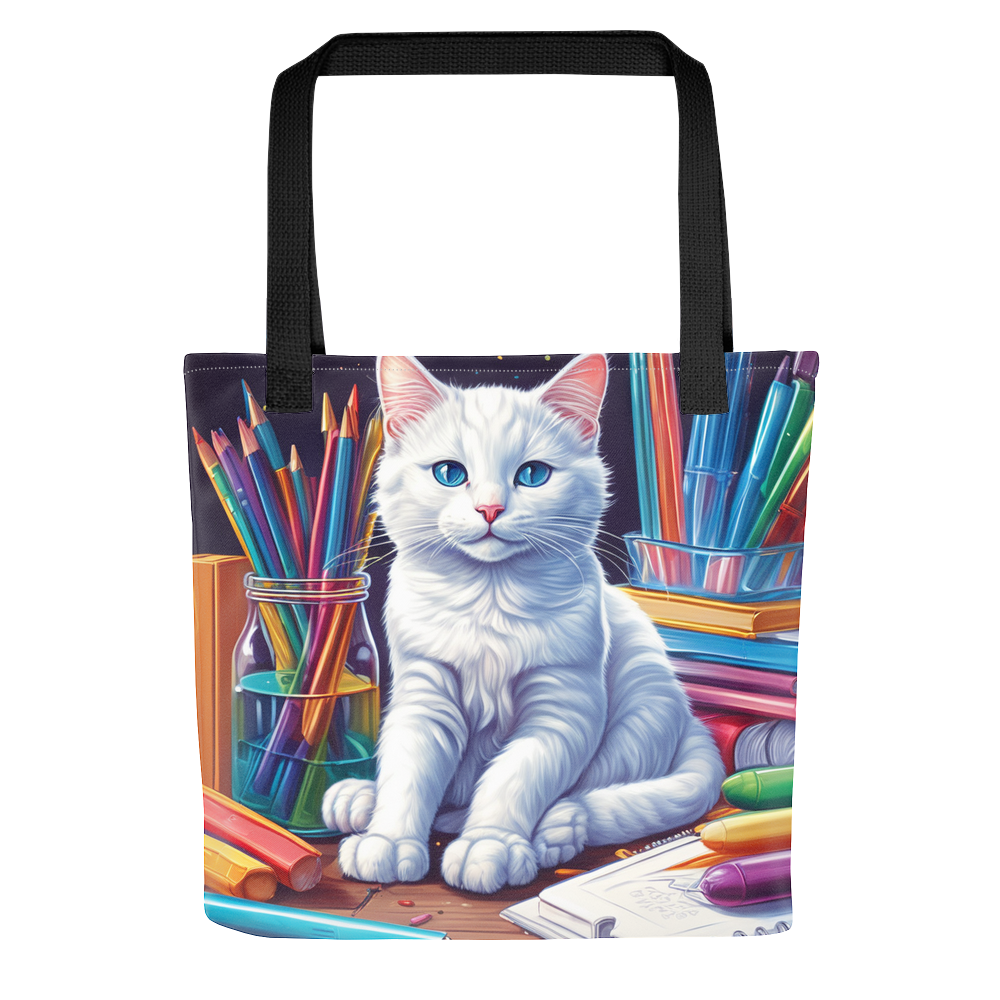 PugMug Custom White Companion Cat Tote