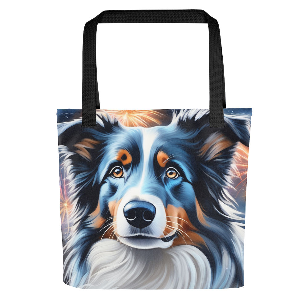 PugMug Custom Blue Merle Border Collie Tote