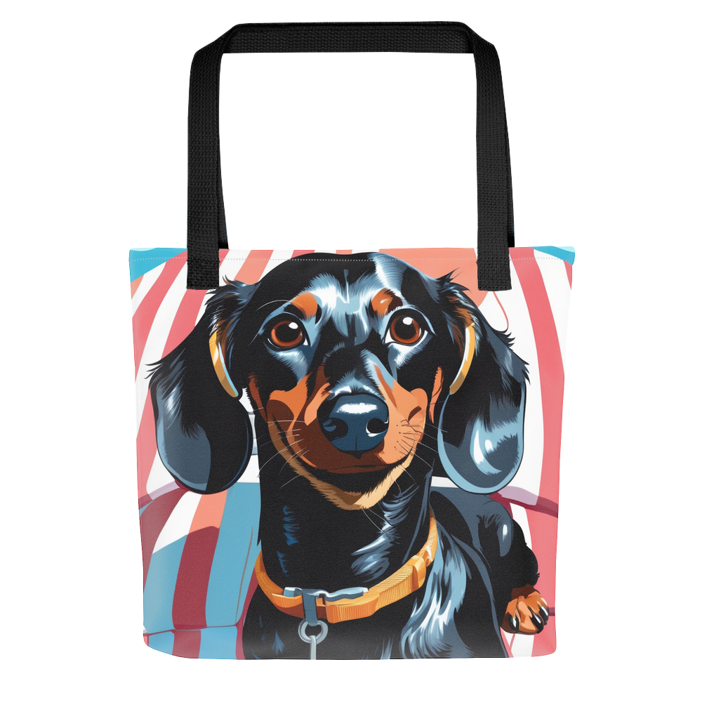 PugMug Custom Black Dachshund Tote
