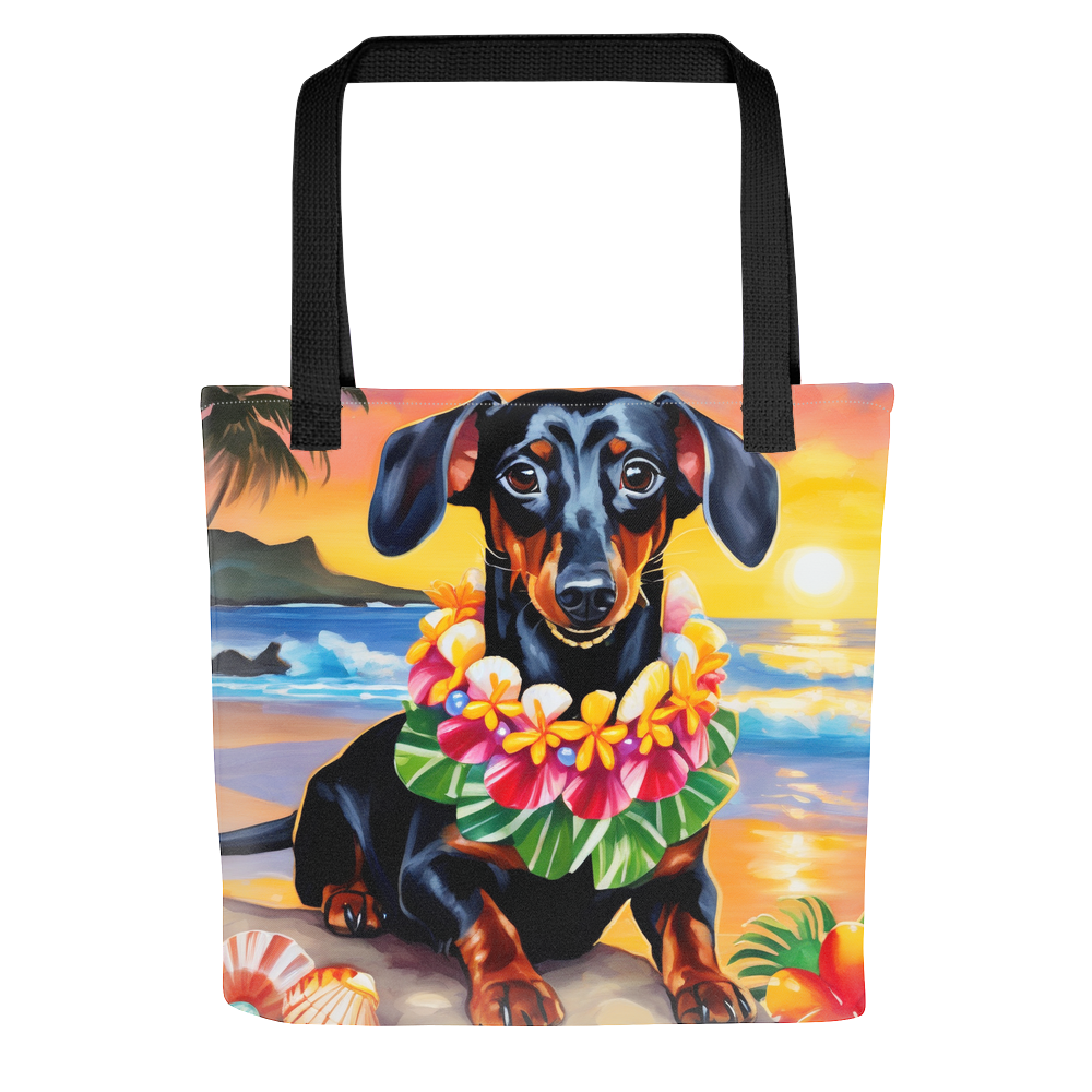 PugMug Custom Black Dachshund Tote