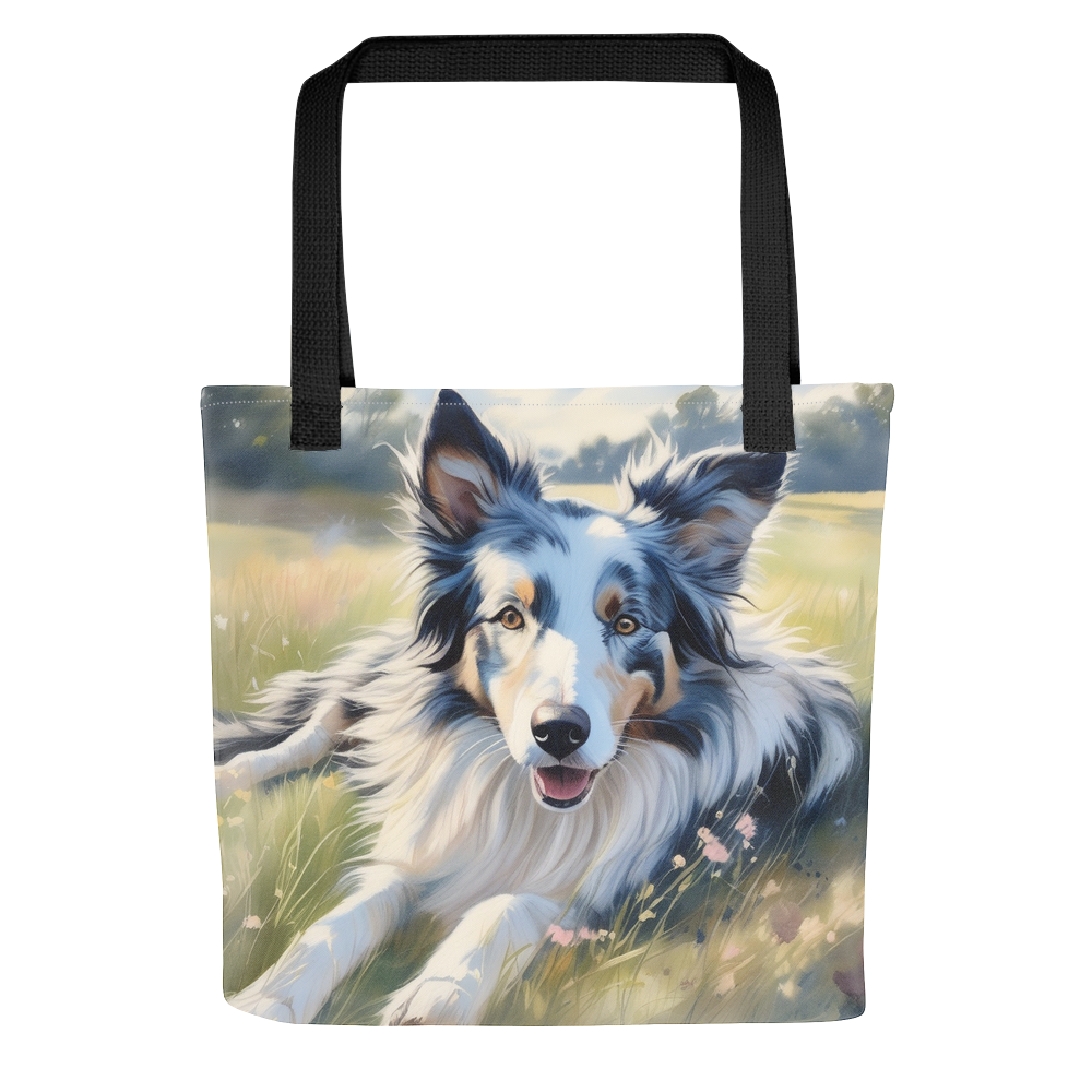 PugMug Custom Blue Merle Border Collie Tote