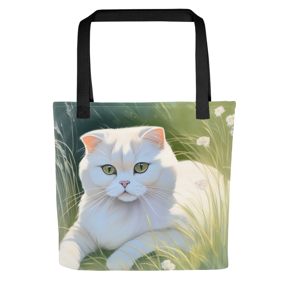 PugMug Custom White Scottish Fold Cat Tote