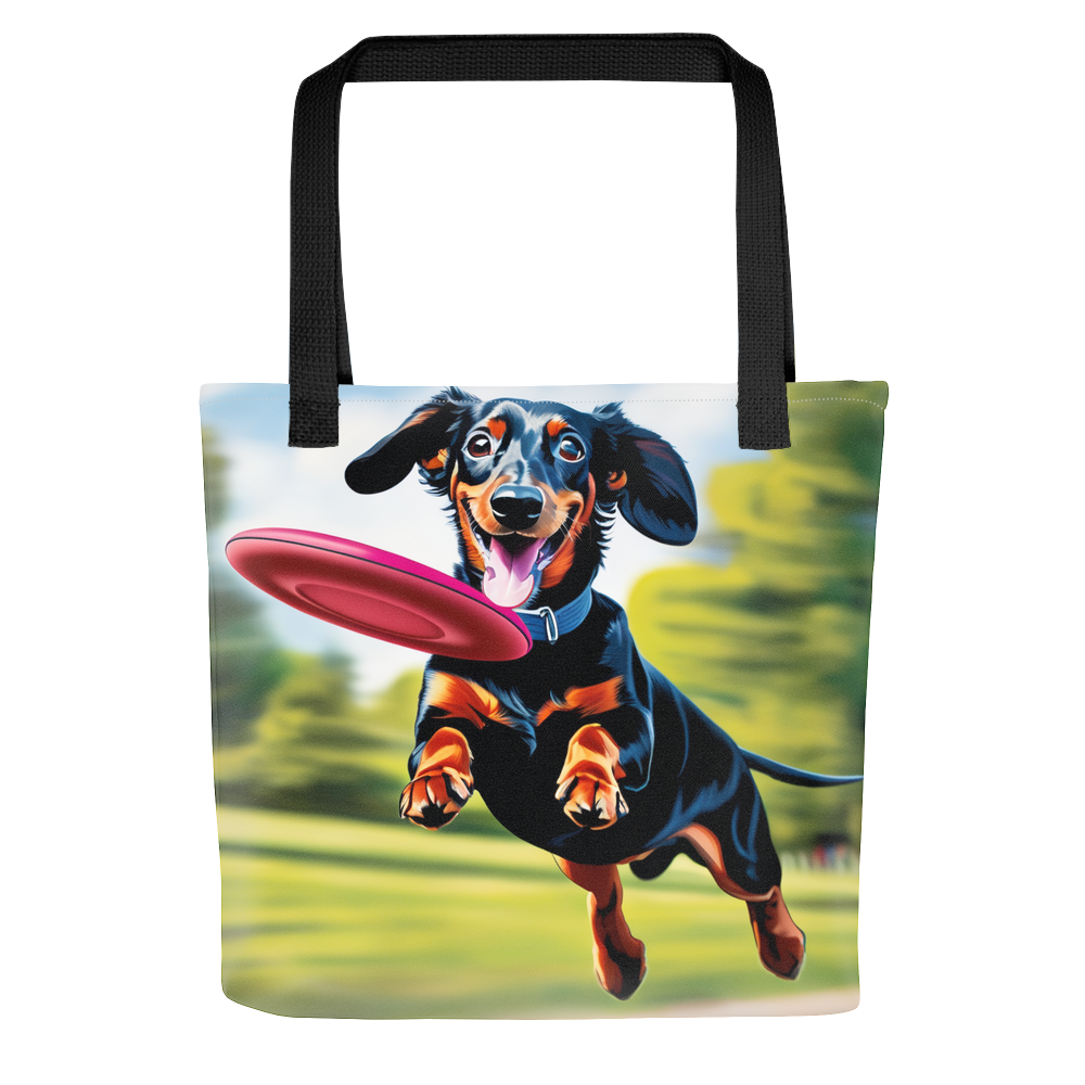 PugMug Custom Black Dachshund Tote