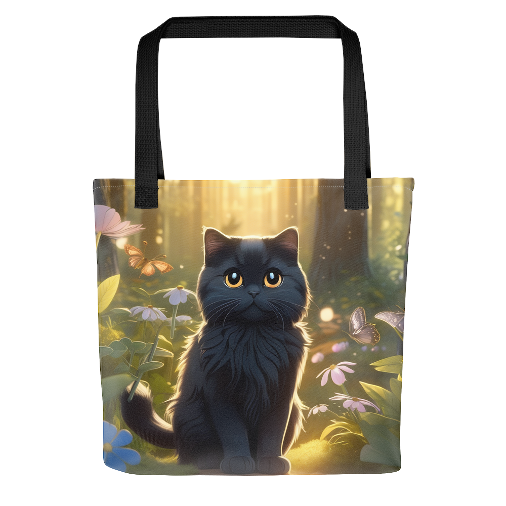 PugMug Custom Black Scottish Fold Cat Tote