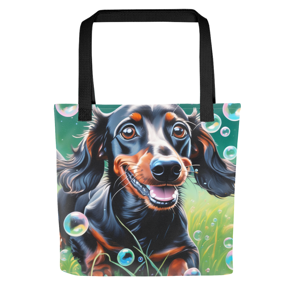 PugMug Custom Black Dachshund Tote