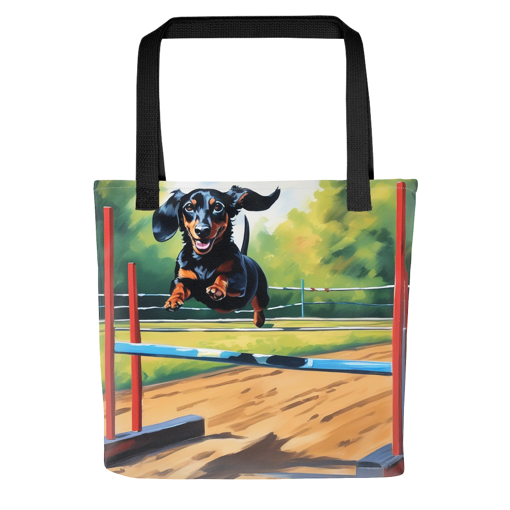 PugMug Custom Black Dachshund Tote