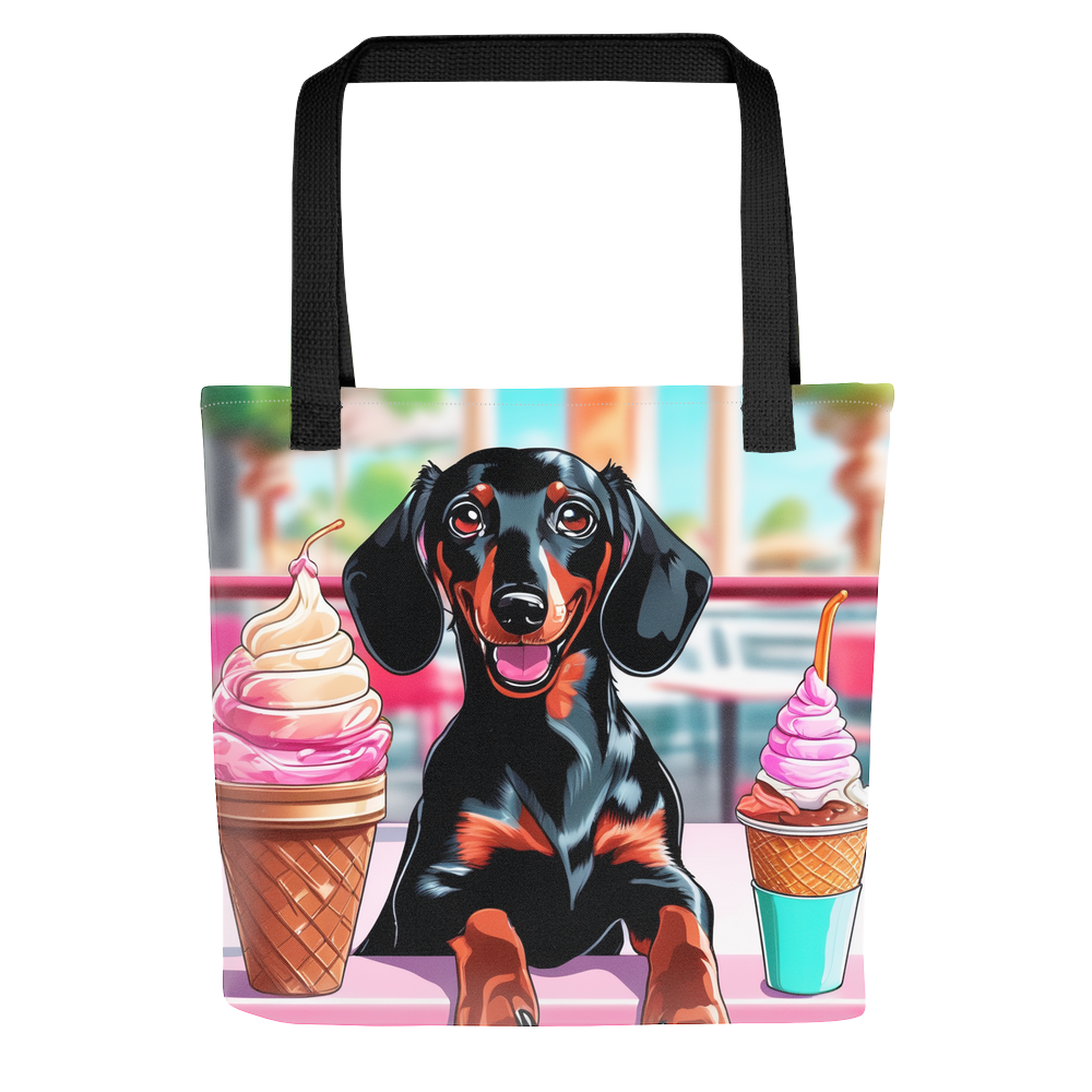 PugMug Custom Black Dachshund Tote