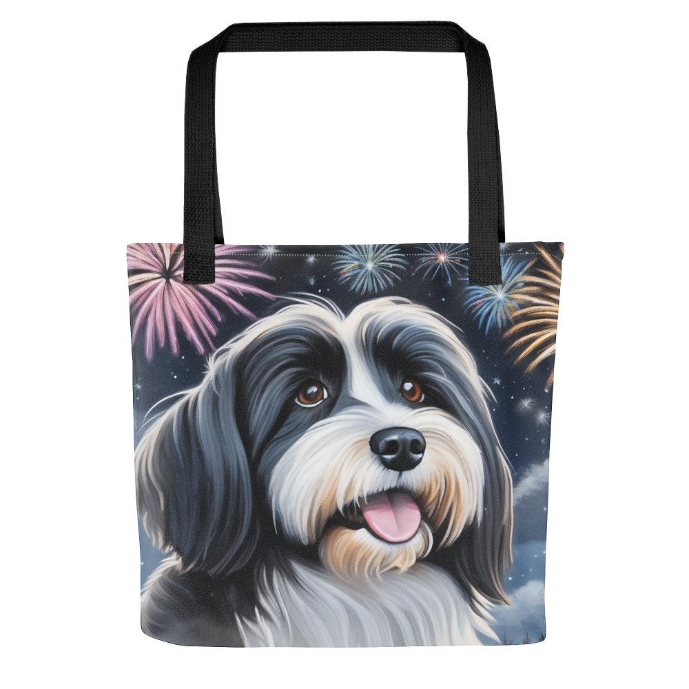 PugMug Custom Black-and-white Havanese Dog Tote
