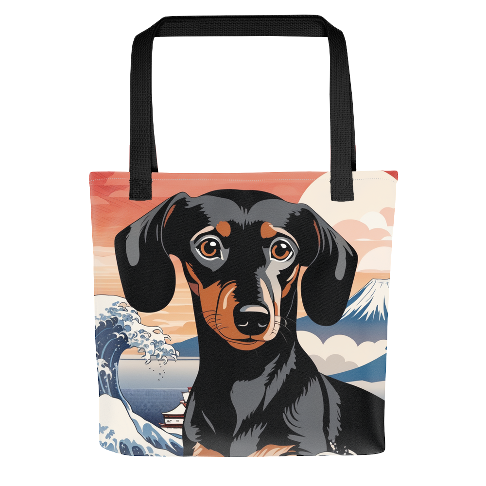 PugMug Custom Black Dachshund Tote