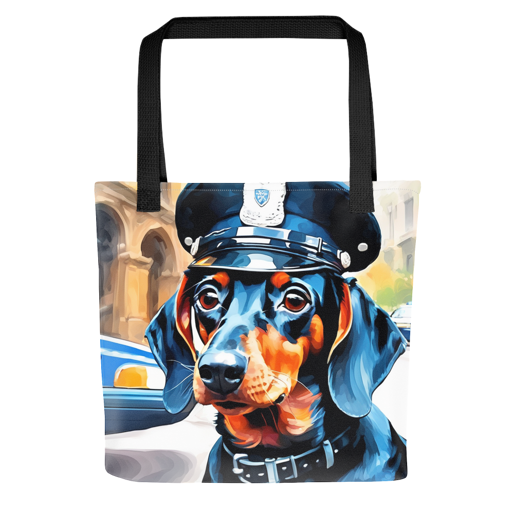 PugMug Custom Black Dachshund Tote