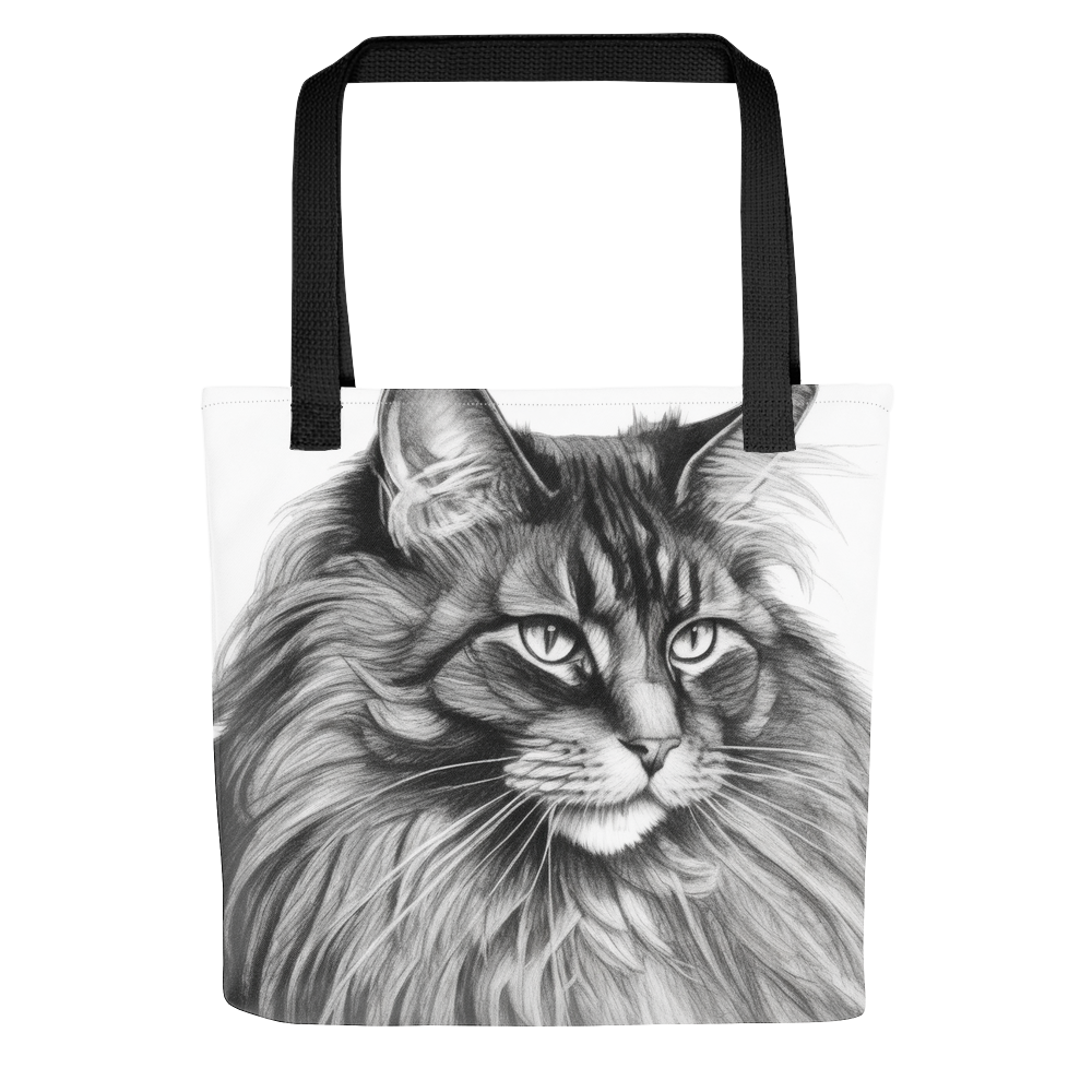 PugMug Custom Black Maine Coon Cat Tote