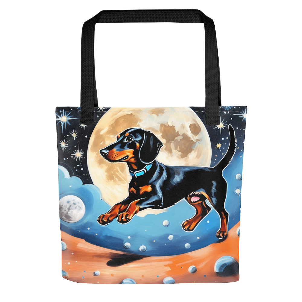 PugMug Custom Black Dachshund Tote