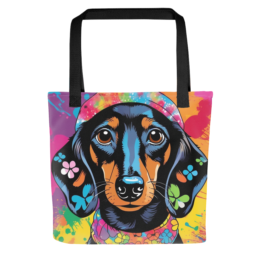 PugMug Custom Black Dachshund Tote