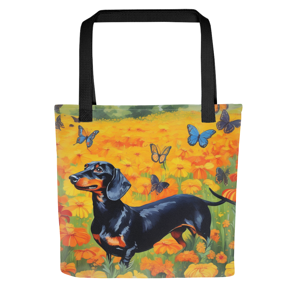 PugMug Custom Black Dachshund Tote