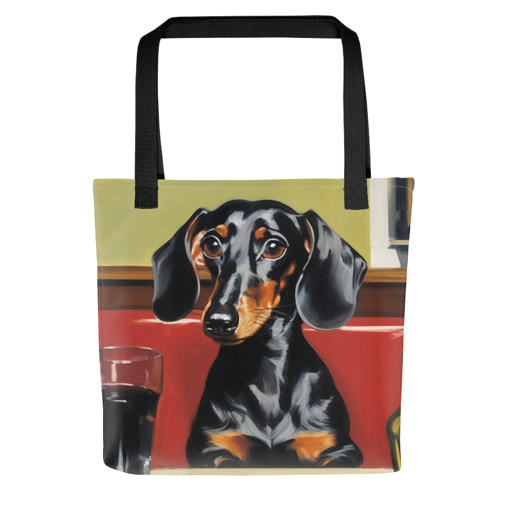 PugMug Custom Black Dachshund Tote