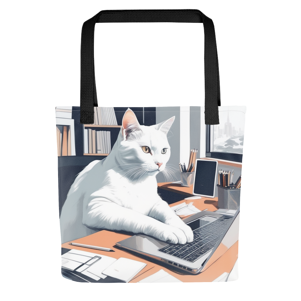 PugMug Custom White Companion Cat Tote