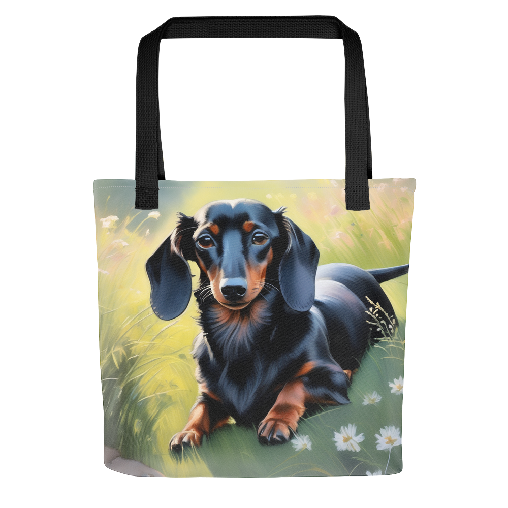 PugMug Custom Black Dachshund Tote