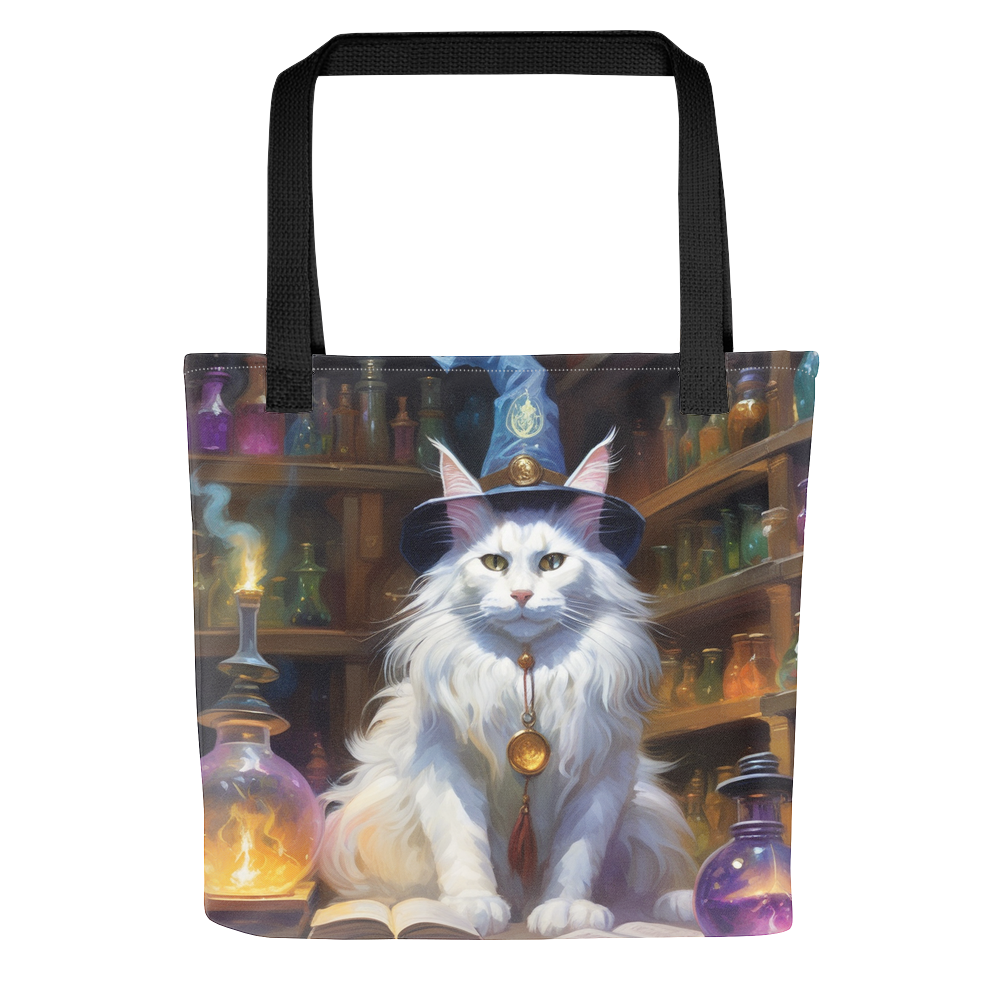PugMug Custom White Maine Coon Cat Tote