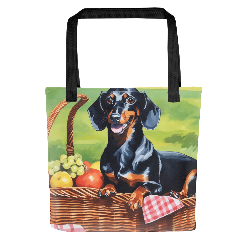 PugMug Custom Black Dachshund Tote