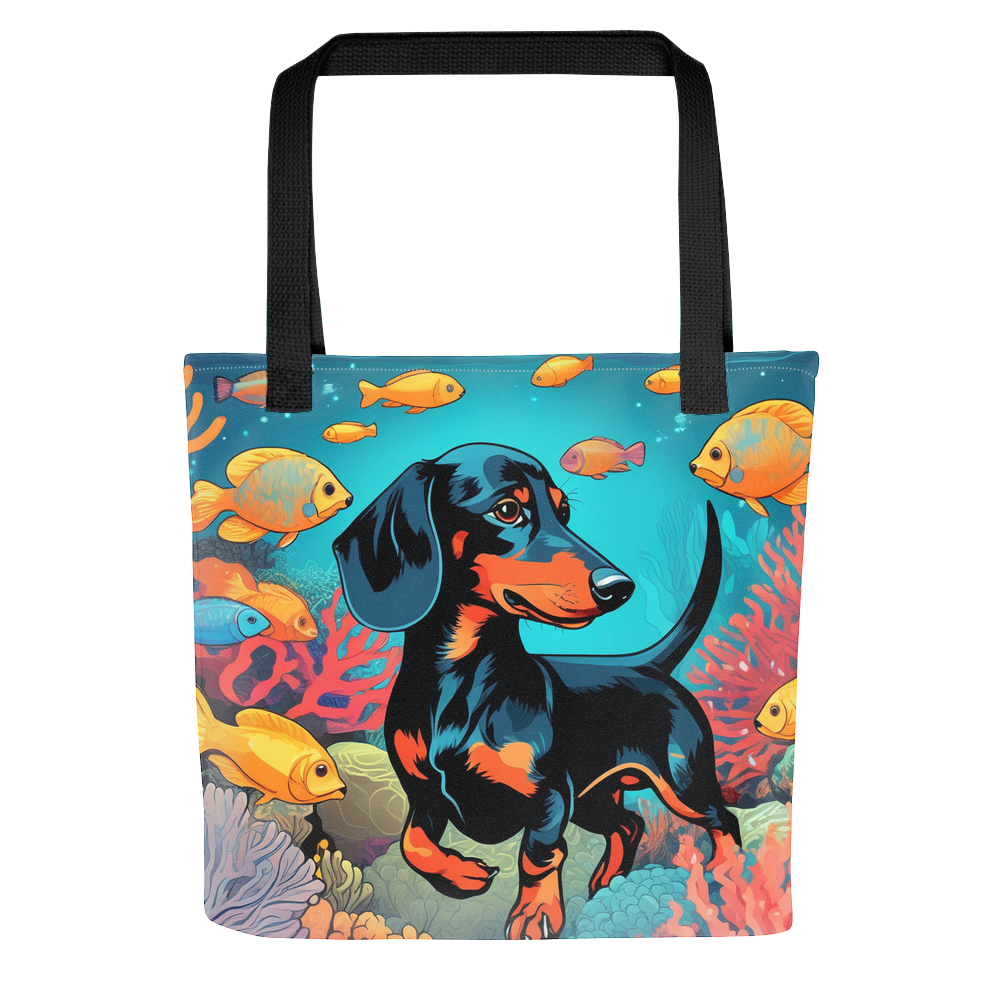 PugMug Custom Black Dachshund Tote