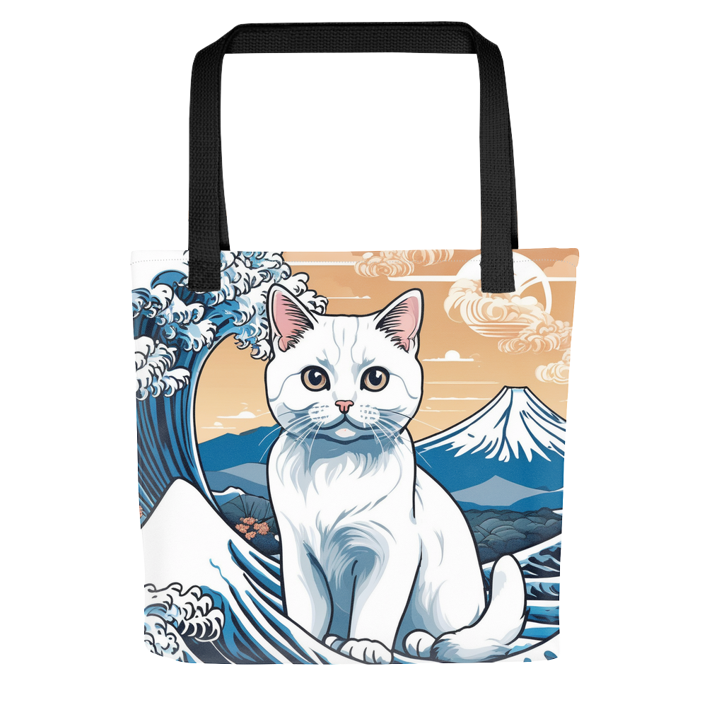 PugMug Custom White Scottish Fold Cat Tote