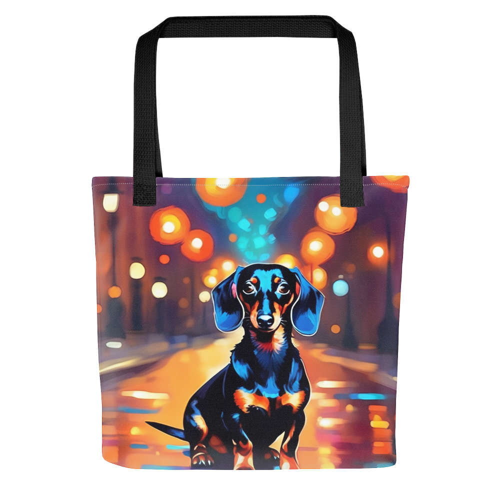 PugMug Custom Black Dachshund Tote