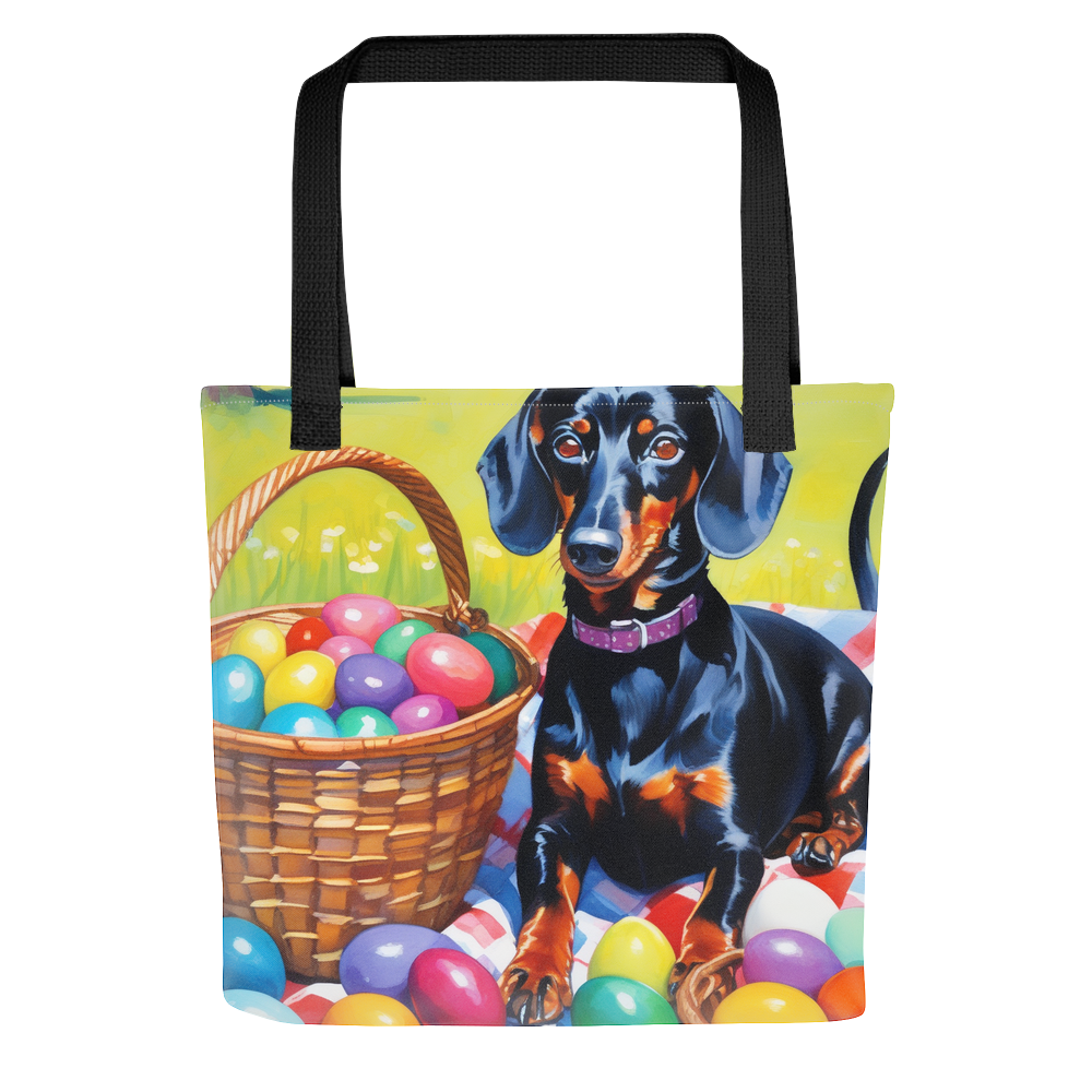 PugMug Custom Black Dachshund Tote
