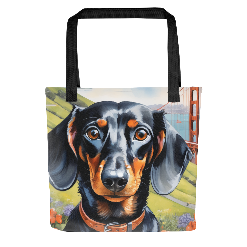 PugMug Custom Black Dachshund Tote