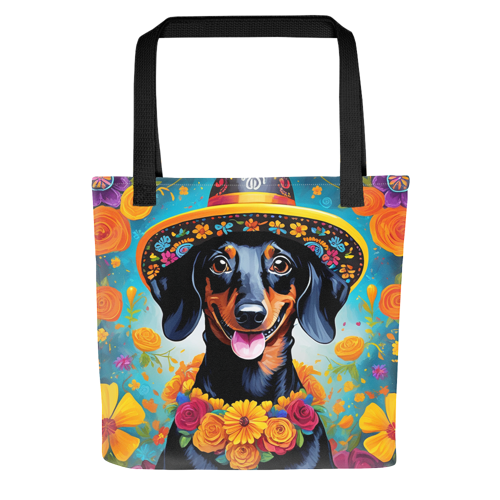 PugMug Custom Black Dachshund Tote
