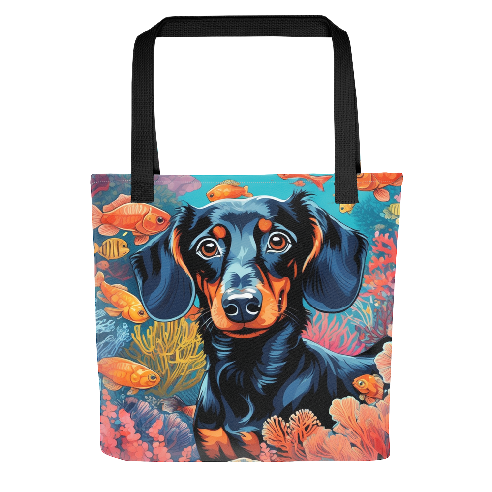PugMug Custom Black Dachshund Tote